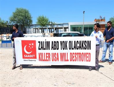 Saadet Partililerden Konsolosluk Önünde Abd Protestosu