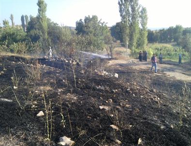 Harmancık'ta Korkutan Anız Yangını