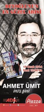 ŞİİR KİTABI - Yazar Ahmet Ümit, Kahramanmaraş Piazza'ya Geliyor
