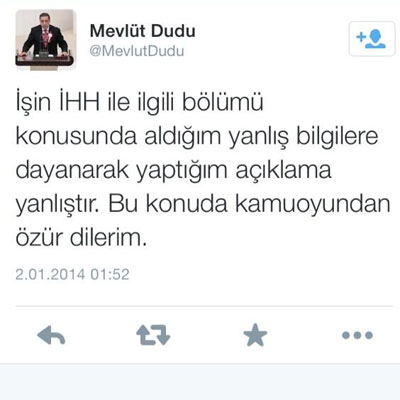 CHP'li Mevlüt Dudu'nun İHH çarkı