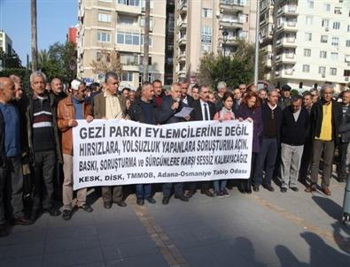 Adana'da Gezi Parkı Soruşturmaları Protesto Edildi