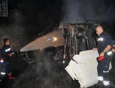 Alev Alev Yanan Kamyondan Hayat Kurtardı