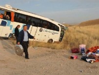 Yolcu otobüsü devrildi: 36 yaralı!