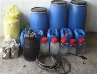 Ahırda Sahte Rakı İmalatı