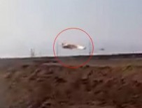 ASKERİ HELİKOPTER - Ermenistan helikopterinin düştüğü anlar kamerada