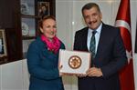 KERVANSARAY - Sanatçı Canan Başkaya, Başkan Selahattin Gürkan’ı Ziyaret Etti