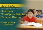 TEOG - Vali Düzgün, Teog Sınavına Girecek Öğrencilere Başarılar Diledi