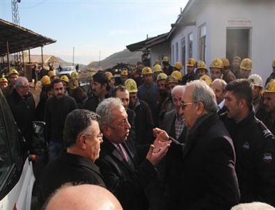 Maden Sahibi ve Chp’liler Arasında Kapatma Gerginliği