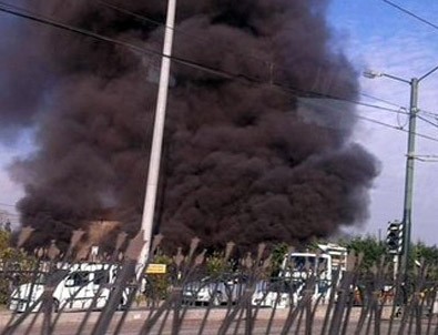 Topkapı Altgeçidi'nde yangın