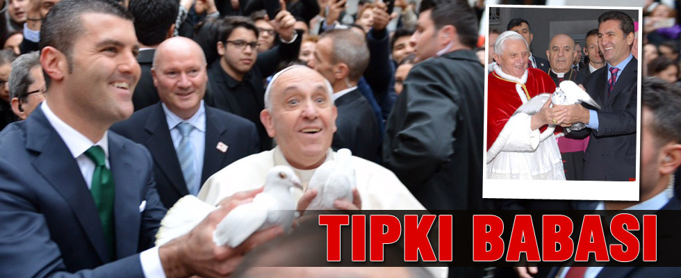 Sarıgül ve Francis barış güvercini uçurdu