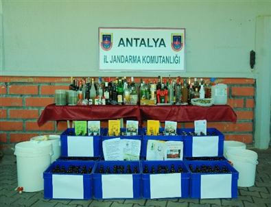 Manavgat'ta İçki İmalathanesi Gibi Eve Baskın