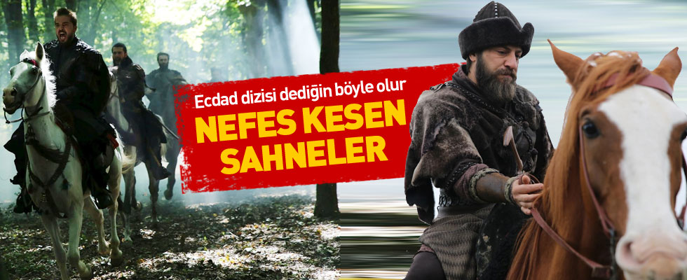 Diriliş Ertuğrul dizisinde nefes kesen sahneler