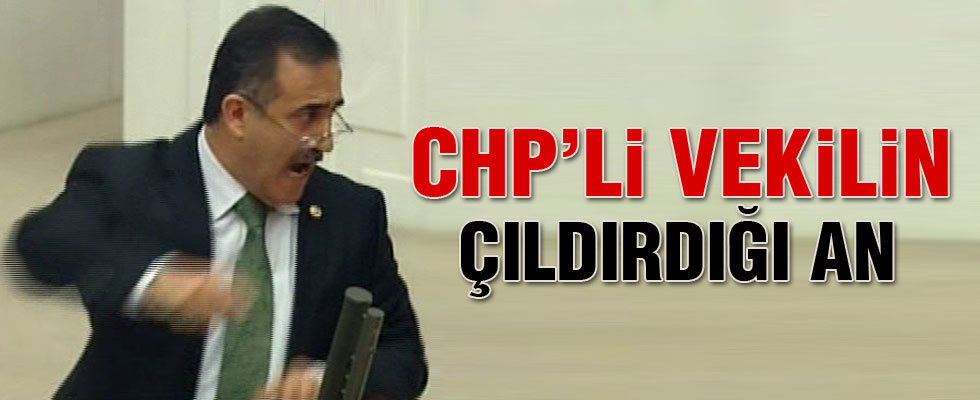 CHP'li İhsan Özkes kürsüyü yumrukladı