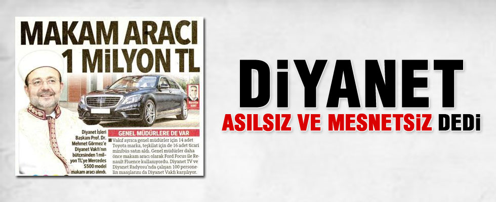 Diyanet’ten makam aracı açıklaması