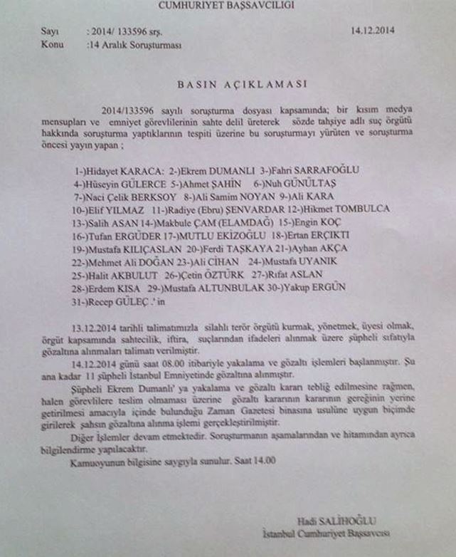 Fethullah Gülen 32. kişi mi?