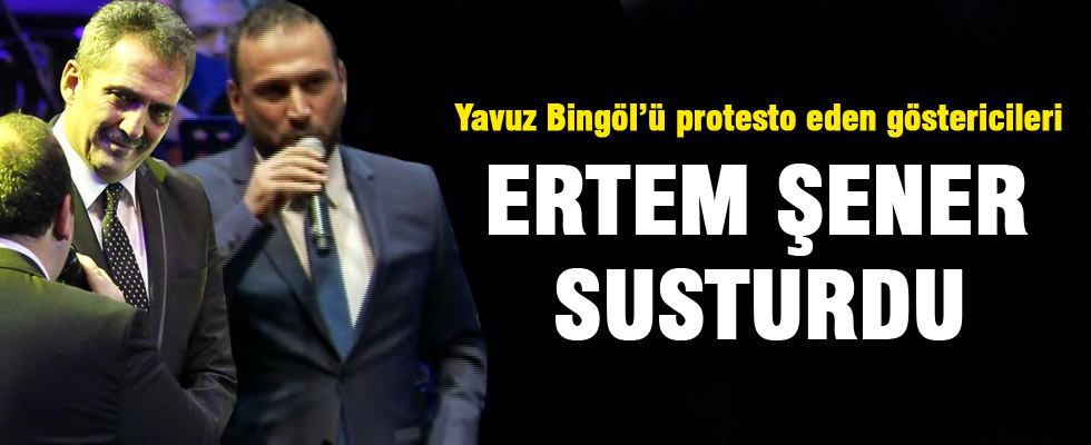 Protestocuları Ertem Şener susturdu