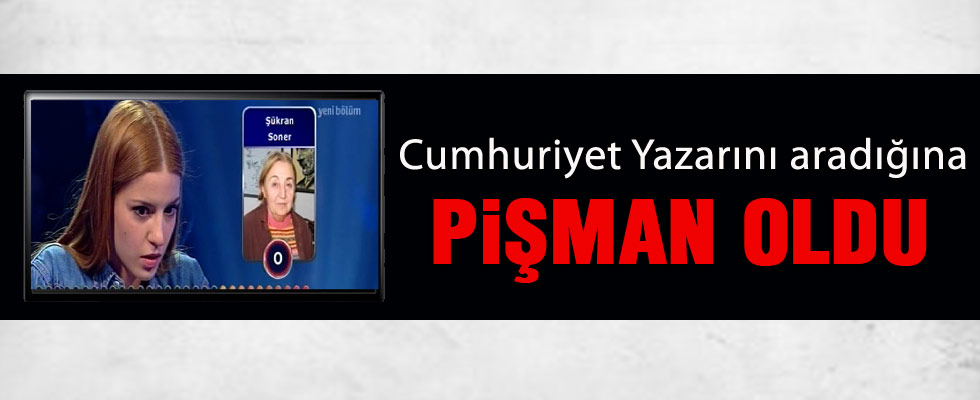Cumhuriyet Yazarı Şükran Soner o soruyu bilemedi