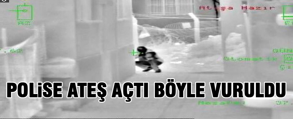Polise ateş atan kişi böyle vuruldu