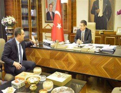 Giresun Belediye Başkanı Kerim Aksu, Gümrük ve Ticaret Bakanı Nurettin Canikli İle Görüştü