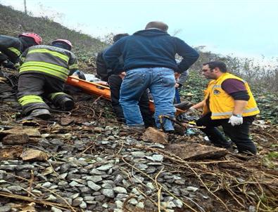 Hafriyat Kamyonu Uçuruma Yuvarlandı Açıklaması
