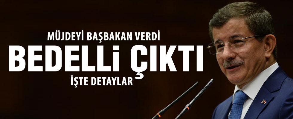 Başbakan Davutoğlu açıkladı: Bedelli askerlik çıktı