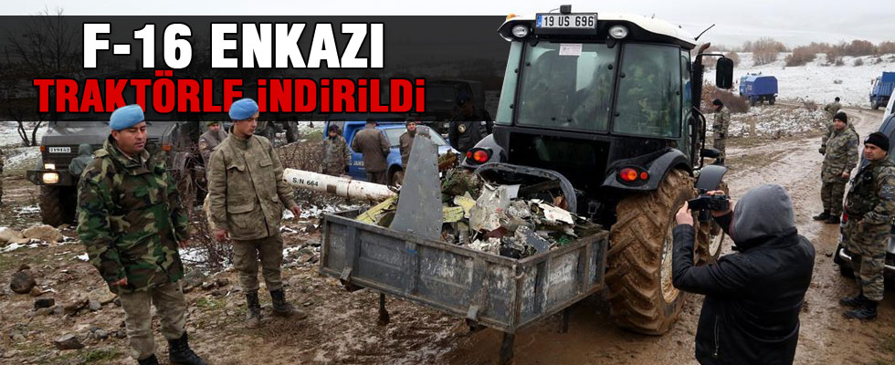 Çorum’da düşen F-16’nın enkazı kaldırıldı