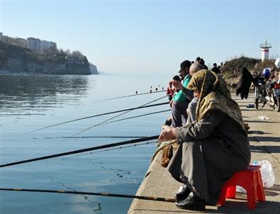 72 Yaşındaki Fadime Ninenin Olta Balıkçılığı Merakı
