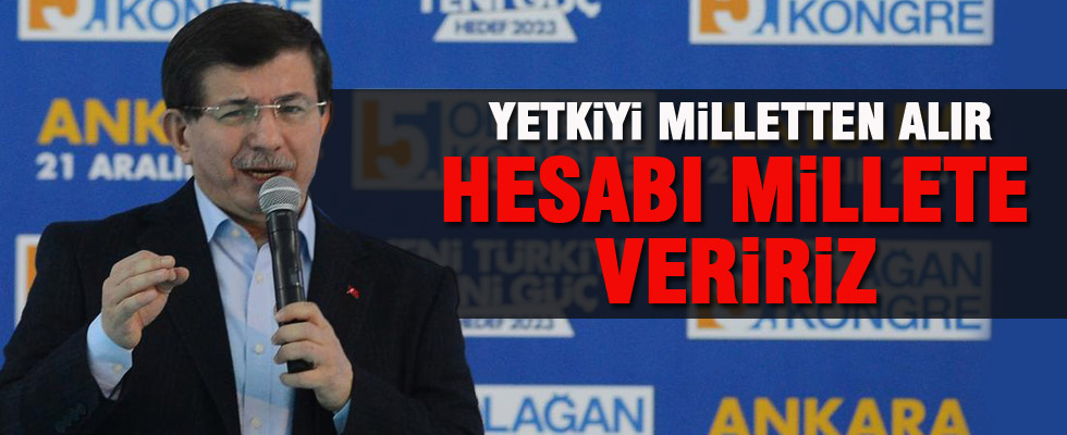 Davutoğlu AK Parti Ankara İl Kongresi'nde konuştu