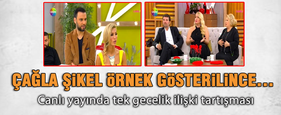 Canlı yayında tek gecelik ilişki tartışması