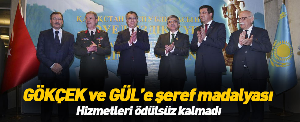 Gökçek ve Gül'e şeref madalyası