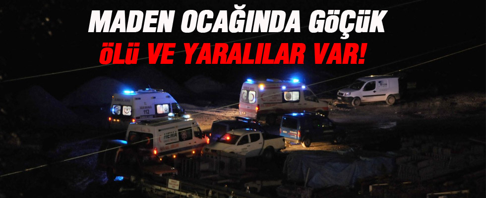Madende göçük meydana geldi