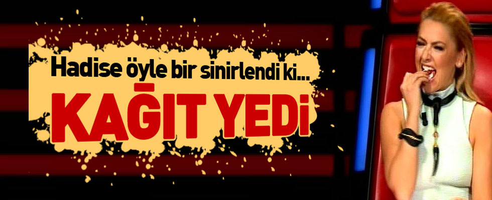 O yarışmacı Hadise'ye kağıt bile yedirdi