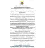 AVRUPA İNSAN HAKLARı SÖZLEŞMESI - Fenerbahçe’den Şike Açıklaması