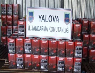 Yalova’da 2 Bin 537 Litre Madeni Yağ Ele Geçirildi