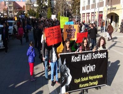 Uşak’ta Hayvan Hakları Protestosu