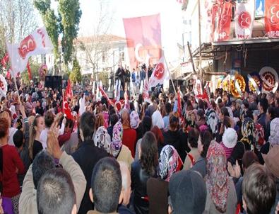 Mhp’nin Geröencik Seçim Bürosu Açılışı Mitinge Dönüştü