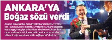 Gökçek'in Ankara projeleri basında