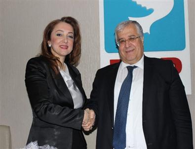 Dsp Genel Başkanı Masum Türker, Nezaket Emine Atasoy'u Kabul Etti