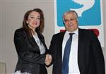 DSP - Dsp Genel Başkanı Masum Türker, Nezaket Emine Atasoy'u Kabul Etti