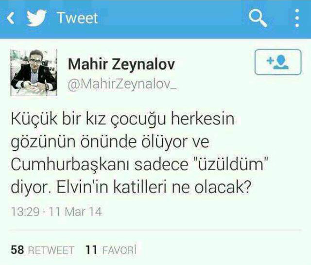 Mahir Zeynalov'dan Berkin Elvan gafı