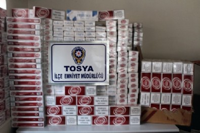 Tosya'da 7 bin 390 paket kaçak sigara ele geçirildi