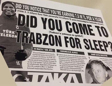 'Trabzon'a yatmaya mı geldin?'