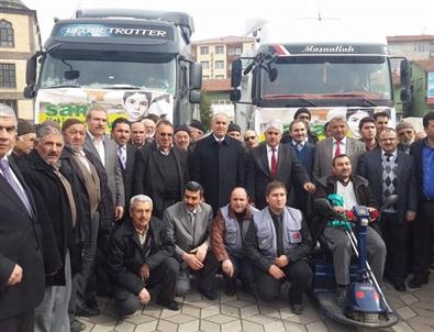 Sorgun Dost Gönüller Gıda Bankası Suriye’ye 2 Tır Yardım Malzemesi Gönderdi