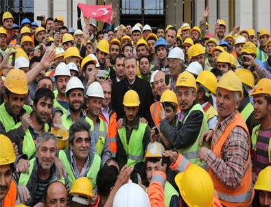 Başbakan Erdoğan, başbakanlık inşaatında incelemelerde bulundu