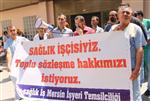 İŞ BIRAKMA EYLEMİ - Dev Sağlık-iş, Toplu İş Sözleşme Kanunu'nu Protesto Etti