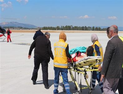 Kazada Yaralanan Hasta, Helikopter Ambulansla Ankara’ya Sevk Edildi