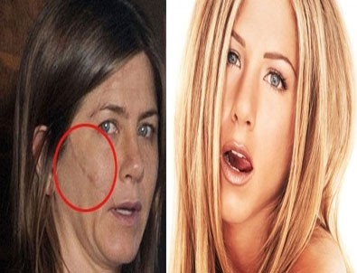 Jennifer Aniston tanınmaz halde