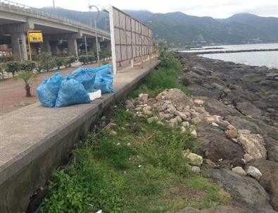 Belediye Sahilde Çöp Toplama Çalışması Yaptı