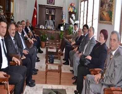 Kütahya Valiliği İl Müdürleri Heyeti Başkan Özkan’ı Ziyaret Etti