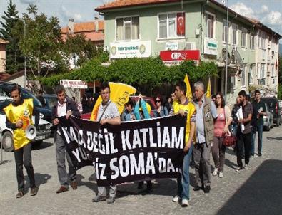 Gediz’de Soma’da Yaşanan Maden Faciası Protesto Edildi